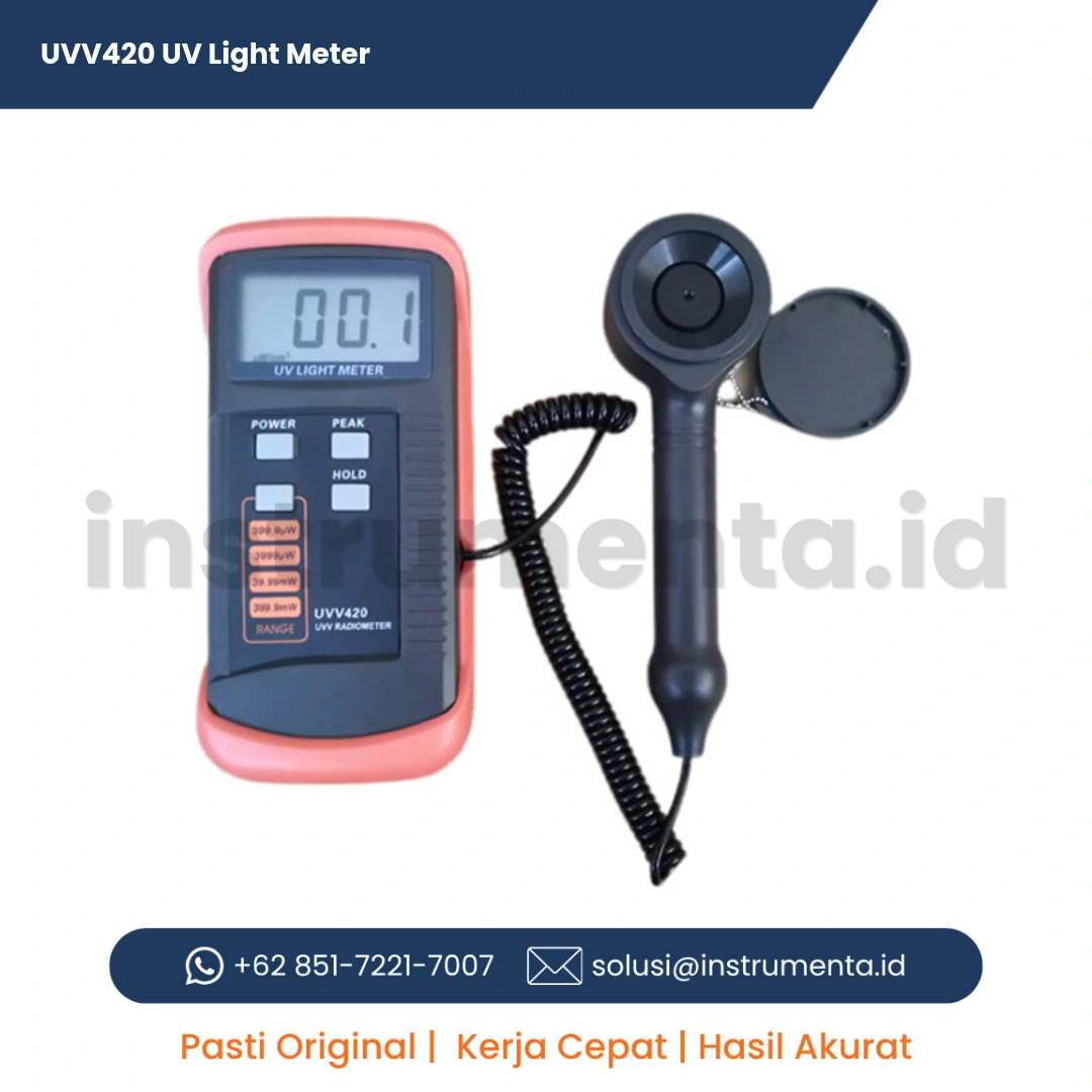 Distributor Resmi UVV420 UV Light Meter Alat Ukur Intensitas Radiasi Sinar Ultraviolet V Digital Radiometer